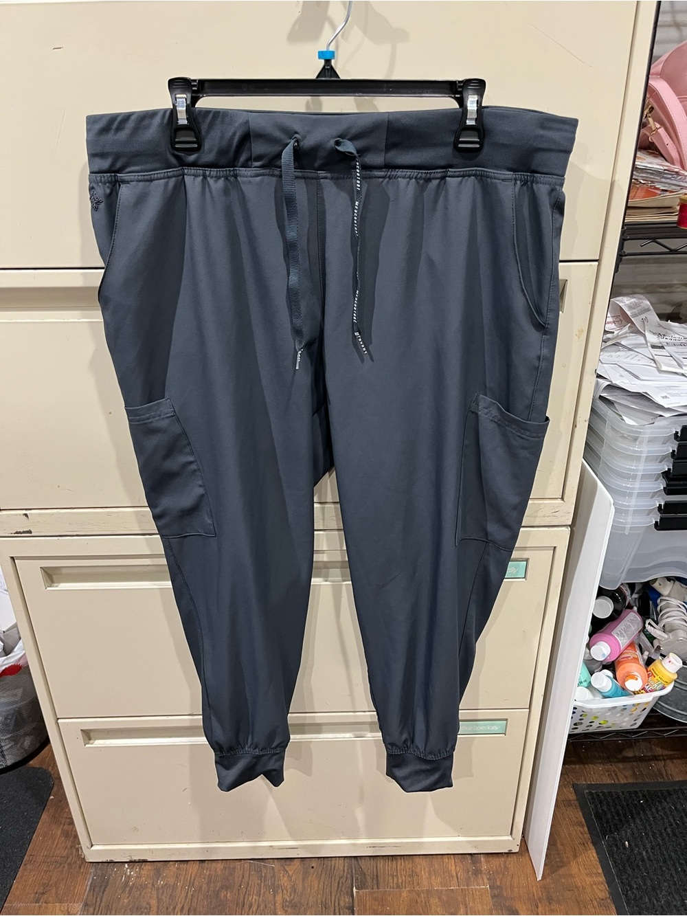 Med Couture Charcoal Gray Drawstring Jogger scrub Pants